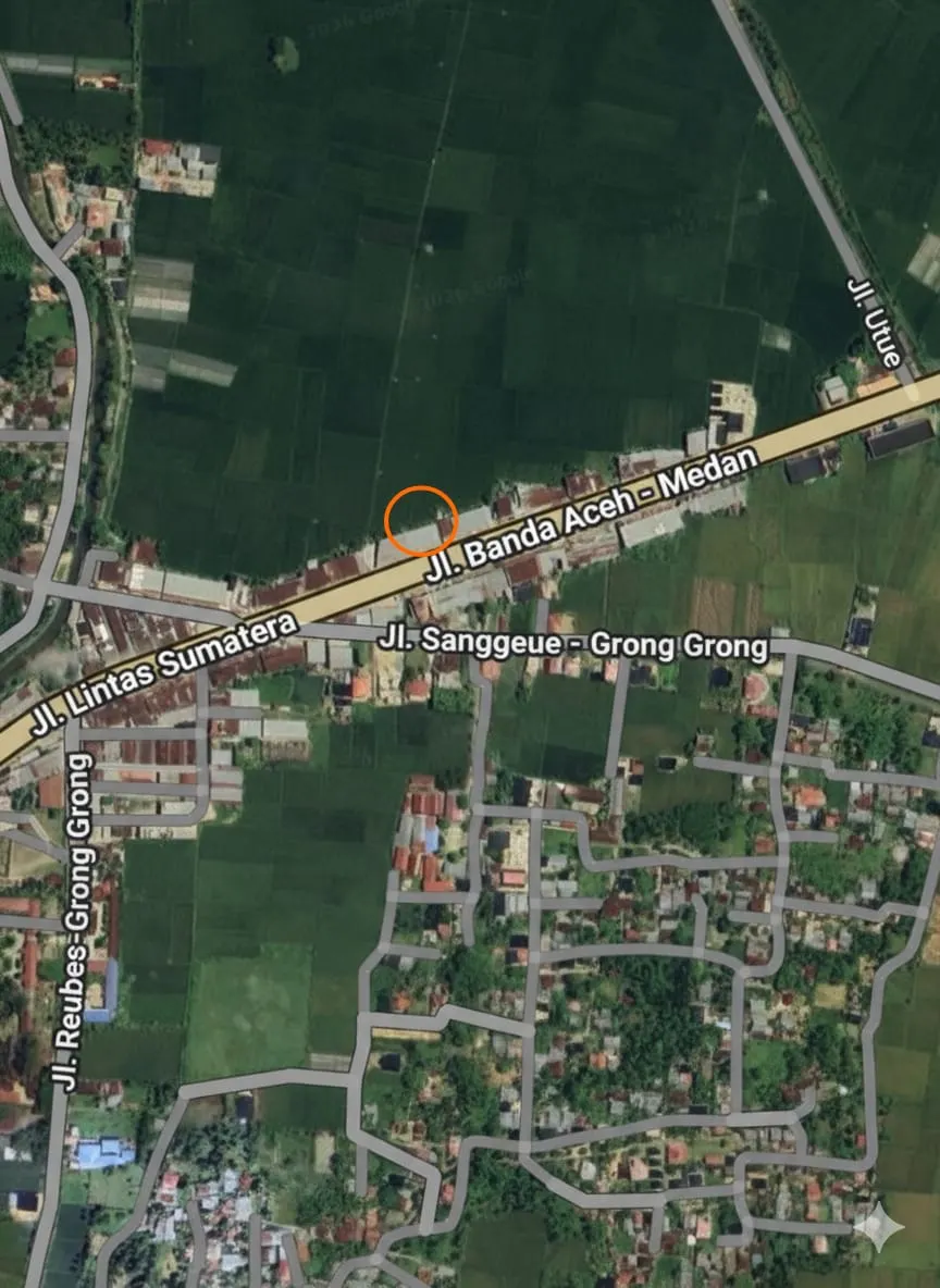 Dijual Tanah 700 m2 (7 Are) Cocok Utk Perumahan Dekat Jalan Lintas Sumatera di Grong-Grong Pidie