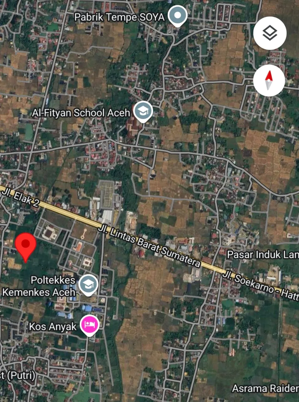 Dijual Tanah 461 meter Belakang Komplek Wali Nanggroe di Lamblang Manyang Lampeuneuruet Aceh Besar