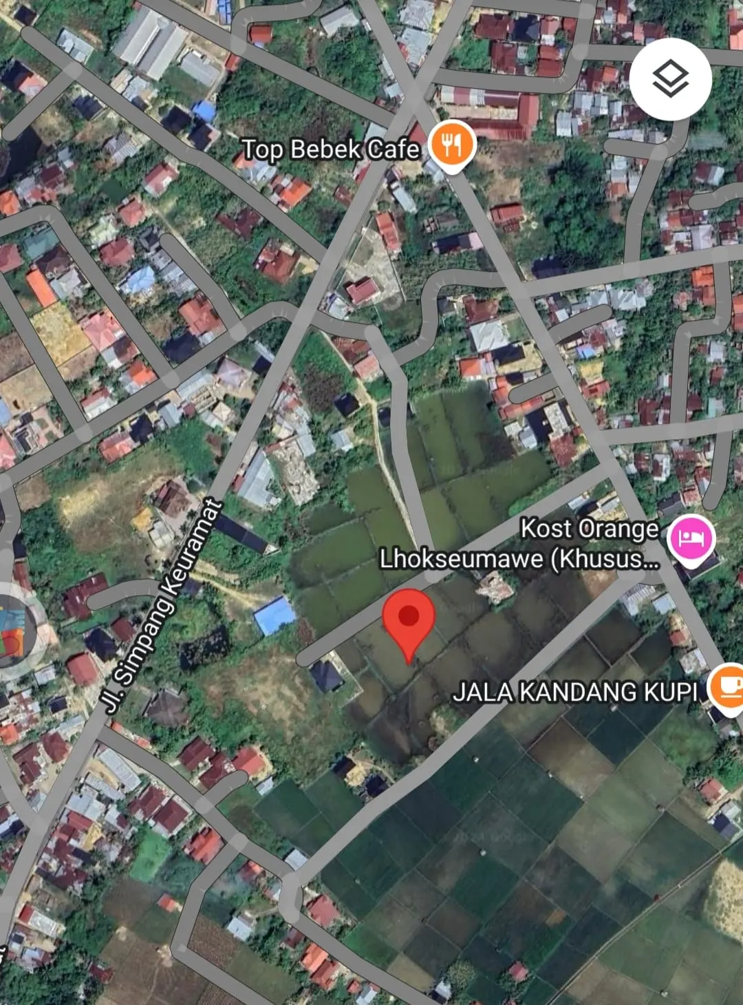 Dijual Tanah 1.057 m2 di Jl. Simpang Keuramat Cot Mamplam Muara Dua Kota Lhokseumawe