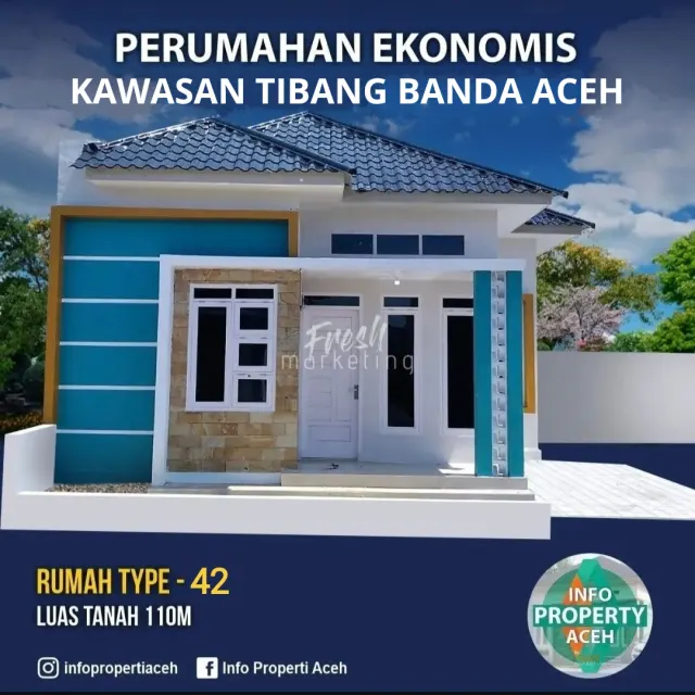 Dijual Rumah Minimalis Tipe 42 Di Daerah Belakang Polda Aceh, Tibang, Banda Aceh
