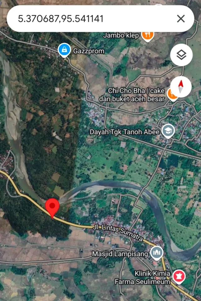 Dijual Tanah Kebun 1,2 Hektar Lokasi Strategis Pinggir Jalan Banda Aceh - Medan di Capeung Baroh Seulimuem Aceh Besar